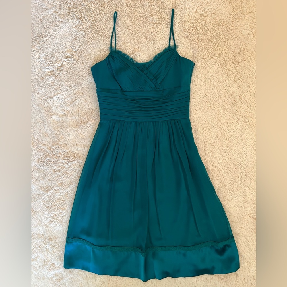 Teal green cocktail dress from Laundry collection by Shelli Segal (Petite)